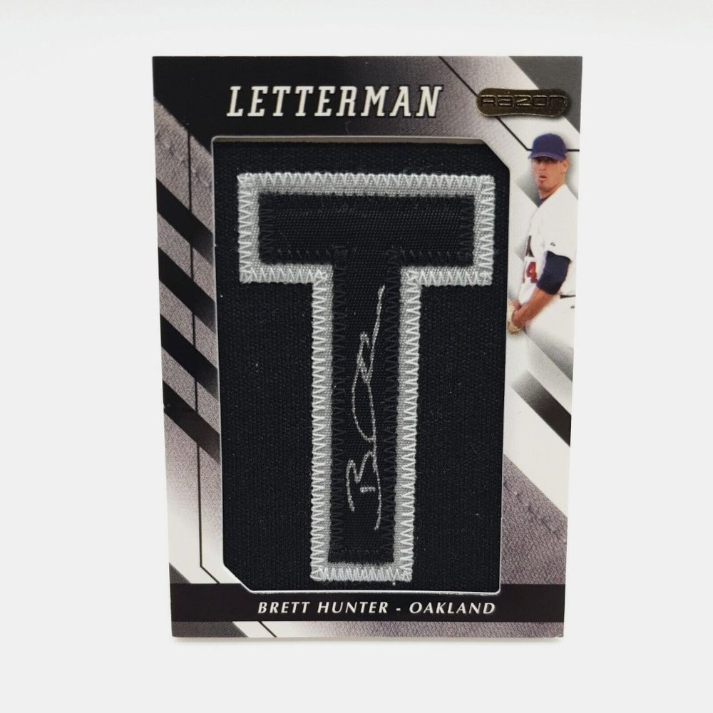 Brett Hunter 2008 Razor Letterman #4/5 Black/Silver  #BEH-T Autograph Baseball